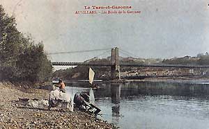 Les bords de la Garonne près d'Auvillars (cliquez pour voir un argandissement